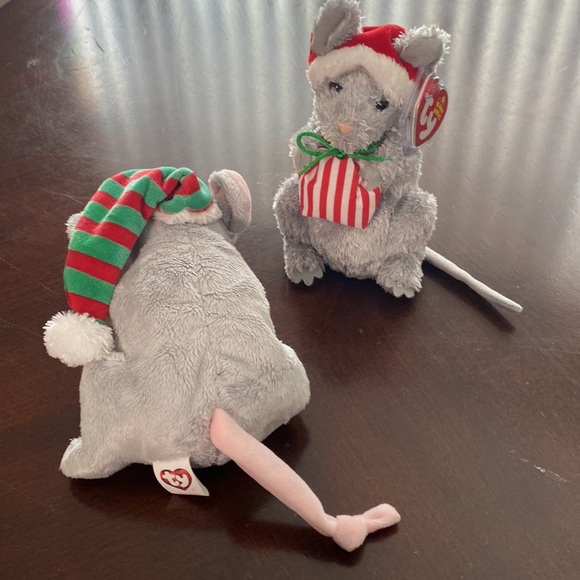Ty Beanie Babies Baby Christmas Holiday Mice Rare Vintage Collectible Plush Set - Picture 4 of 6